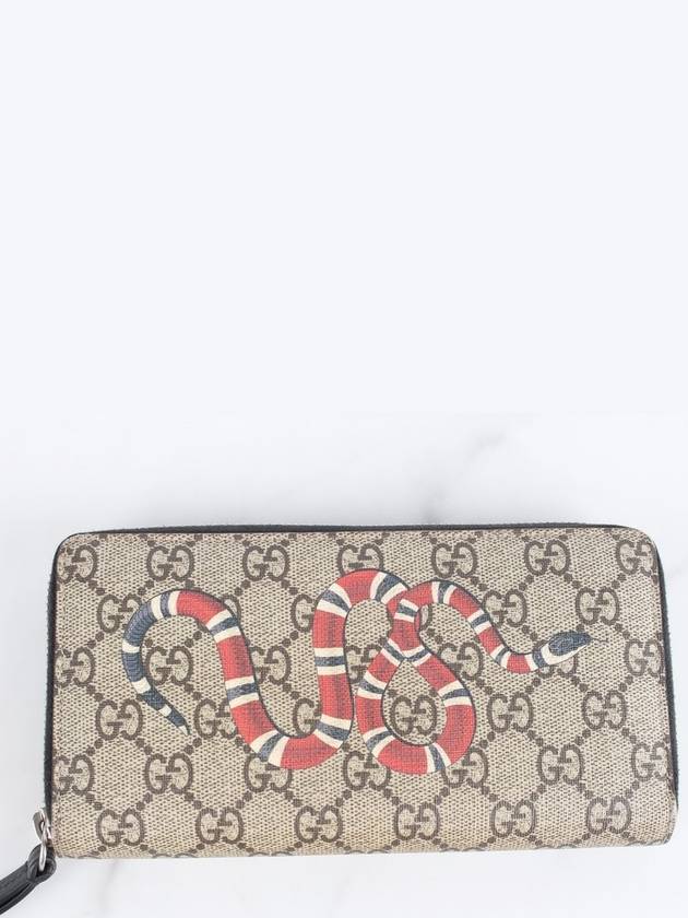 Snake long wallet with zipper - GUCCI - BALAAN 3