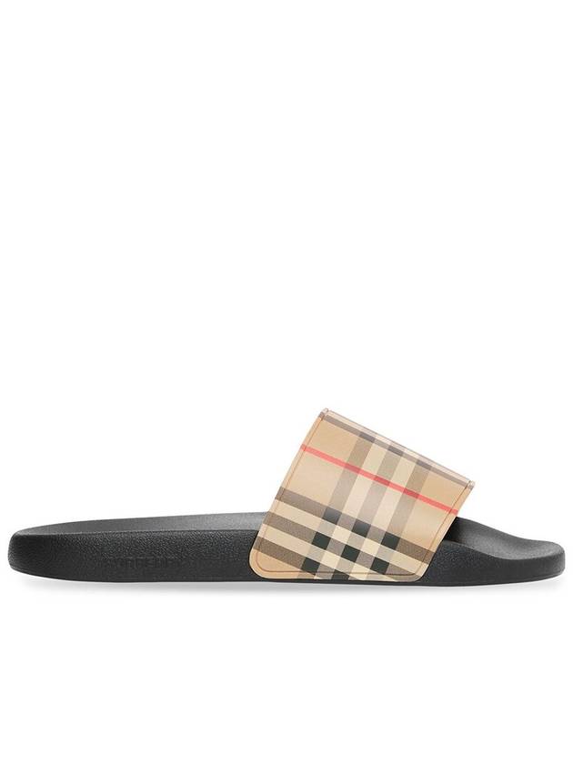 Vintage Check Slippers Beige Black - BURBERRY - BALAAN 3