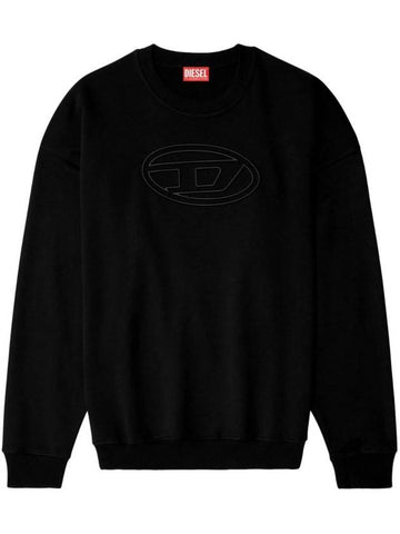 S Smart Bigoval Sweatshirt Black - DIESEL - BALAAN 1