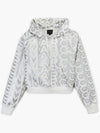 Monogram Crop Hoodie_Silver Bright White (2F3RTP011C15-113) - MARC JACOBS - BALAAN 1