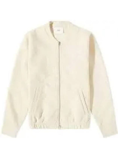 Zip-Up Blouson Jacket Ivory - AMI - BALAAN 2