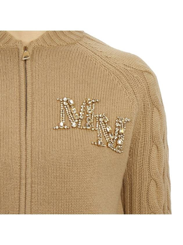 Armanda Cashmere Zip-Up Cardigan Camel - MAX MARA - BALAAN 11