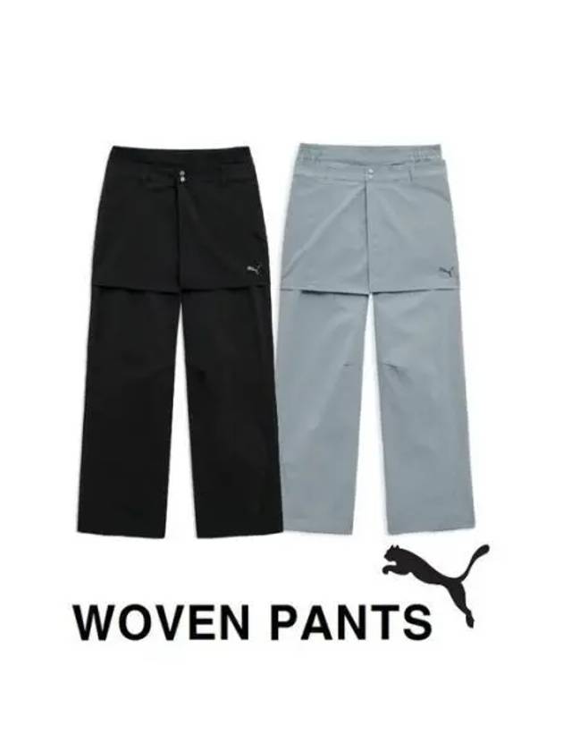 Dare To Woven Straight Pants Black - PUMA - BALAAN 2