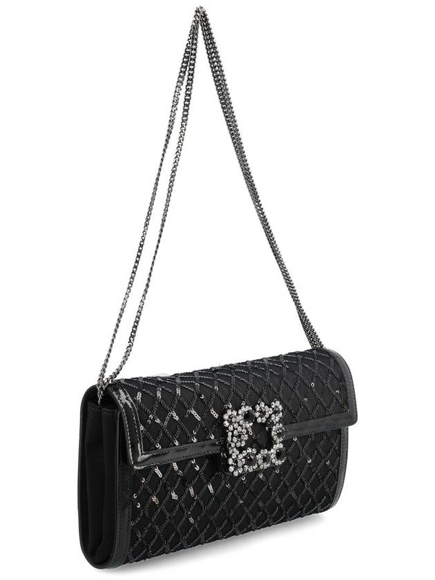 Efflorescence Sequin Clutch Bag Black - ROGER VIVIER - BALAAN 4