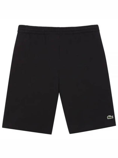 Organic Brushed Cotton Fleece Shorts Black - LACOSTE - BALAAN 2