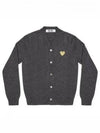 Play Gold Waffen Cardigan Dark Grey - COMME DES GARCONS - BALAAN 2