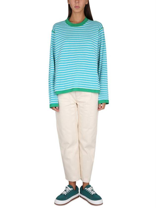 Reversible Stripe Long Sleeve T-Shirt Green - SUNNEI - BALAAN 3