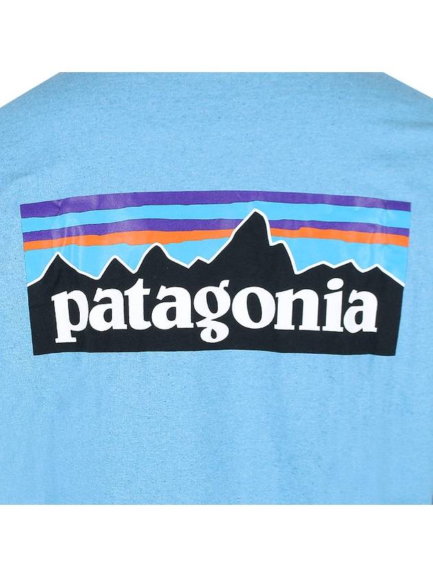 P 6 Logo Responsibili Short Sleeve T-Shirt Light Blue - PATAGONIA - BALAAN 8