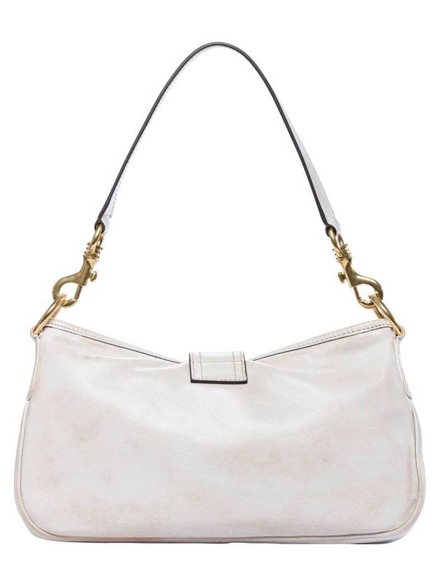 Snap Hook Leather Shoulder Bag White - MIU MIU - BALAAN 3