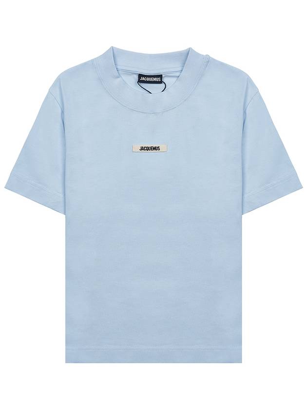 Le Gros Grain Short Sleeve T-Shirt Light Blue - JACQUEMUS - BALAAN 10