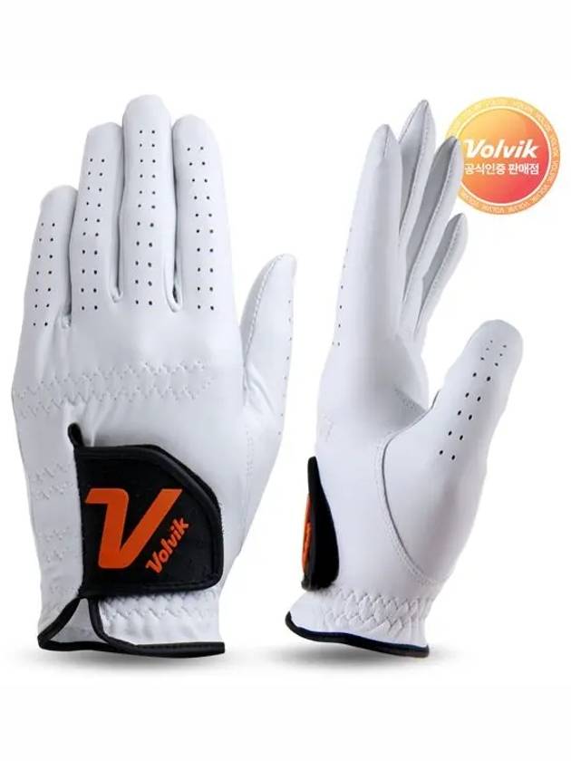 V logo premium natural sheepskin golf gloves - VOLVIK - BALAAN 1