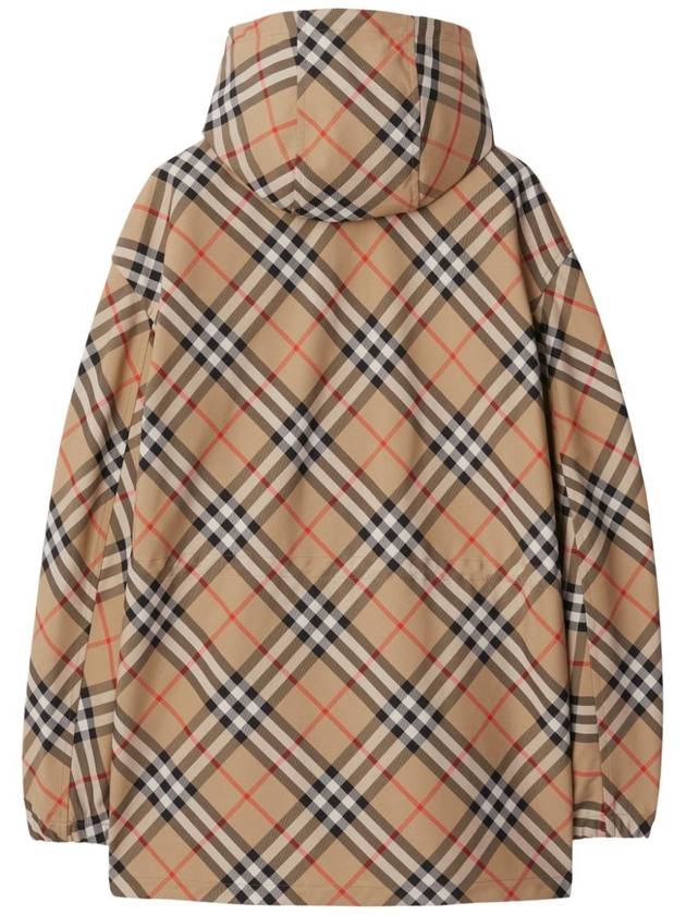 Check Patterned Zip-Up Jacket Beige - BURBERRY - BALAAN 5