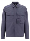 Metropolis Gabardine Zipper Long Sleeve Shirt Blue - CP COMPANY - BALAAN 2