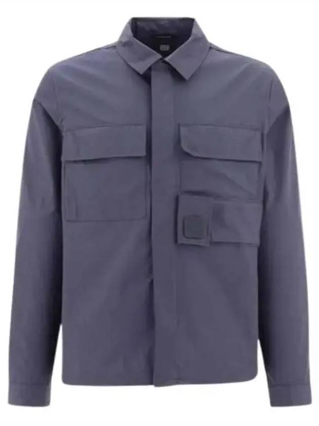 Metropolis Gabardine Zipper Long Sleeve Shirt Blue - CP COMPANY - BALAAN 2