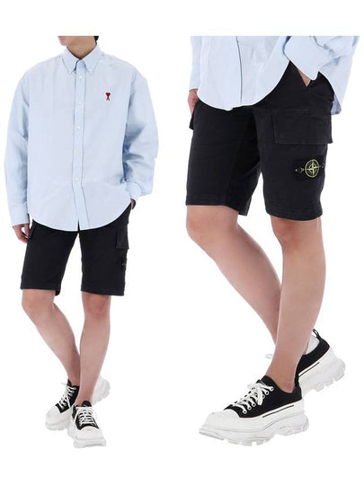 Compass Badge Cargo Shorts Navy - STONE ISLAND - BALAAN 2