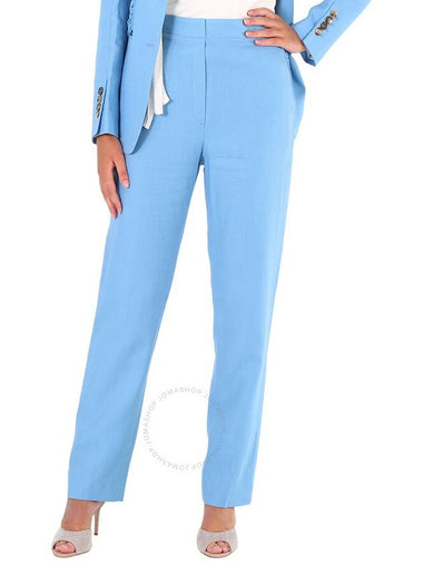 Burberry Ladies Blue Topaz Jersey Sash Detail Tailored Trousers, Brand Size 2 - BURBERRY - BALAAN 1