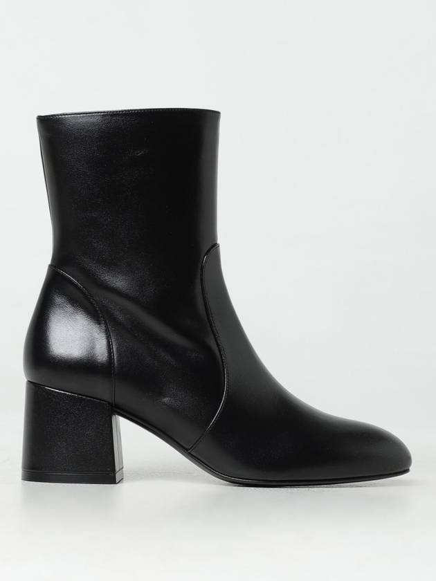 60 Zipper Leather Mid Boots Black - STUART WEITZMAN - BALAAN 2