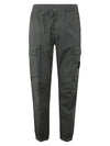 Stretch Cotton Tela Paracadute Cargo Straight Pants Dark Green - STONE ISLAND - BALAAN 2