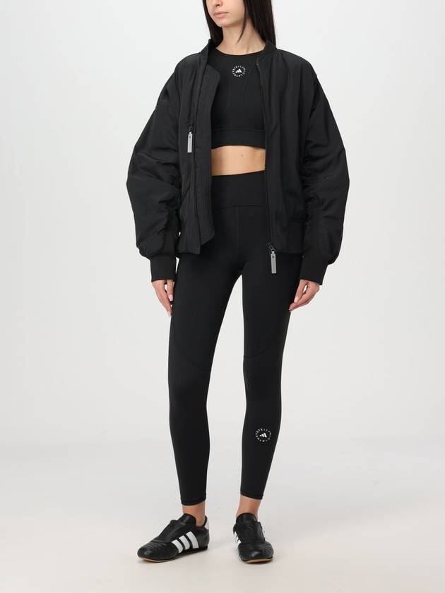 By Stella Mccartney Woven Bomber Jacket Black - ADIDAS - BALAAN 3