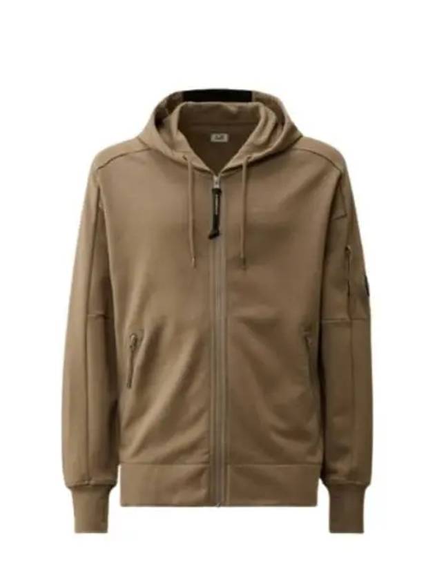 Diagonal Raised Fleece Hooded Jacket Beige - CP COMPANY - BALAAN 2