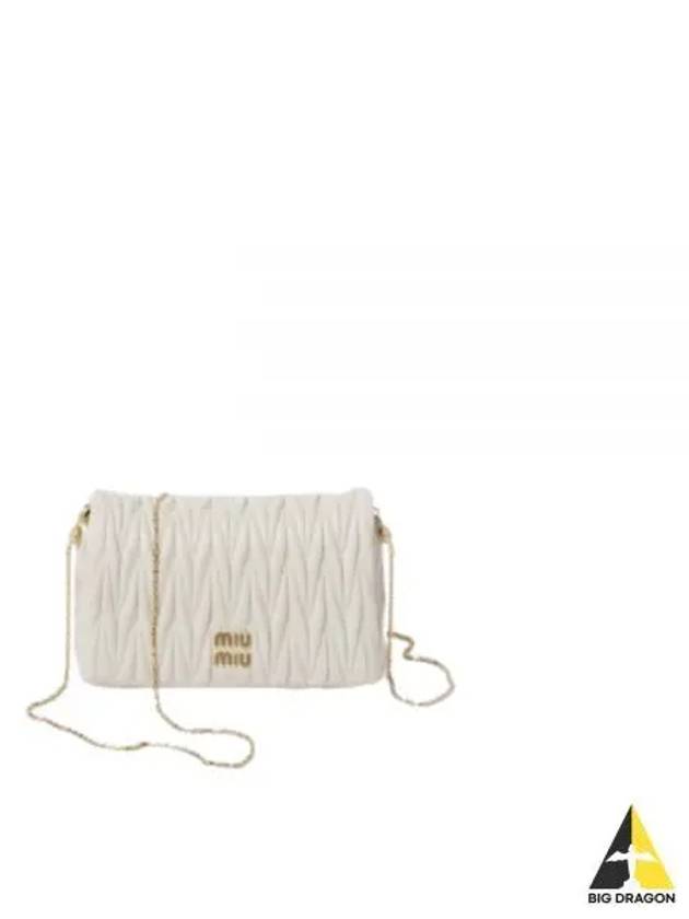 Matelasse Nappa Leather Logo Mini Bag White - MIU MIU - BALAAN 2