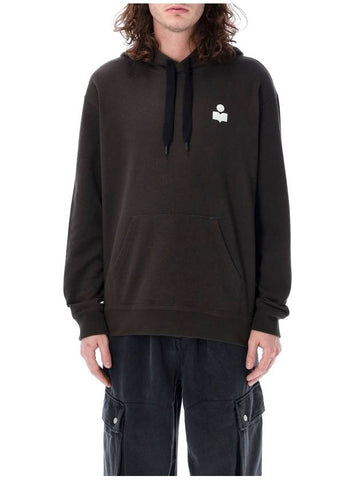 Matte Logo Print Hoodie Ecru Faded Black - ISABEL MARANT - BALAAN 1