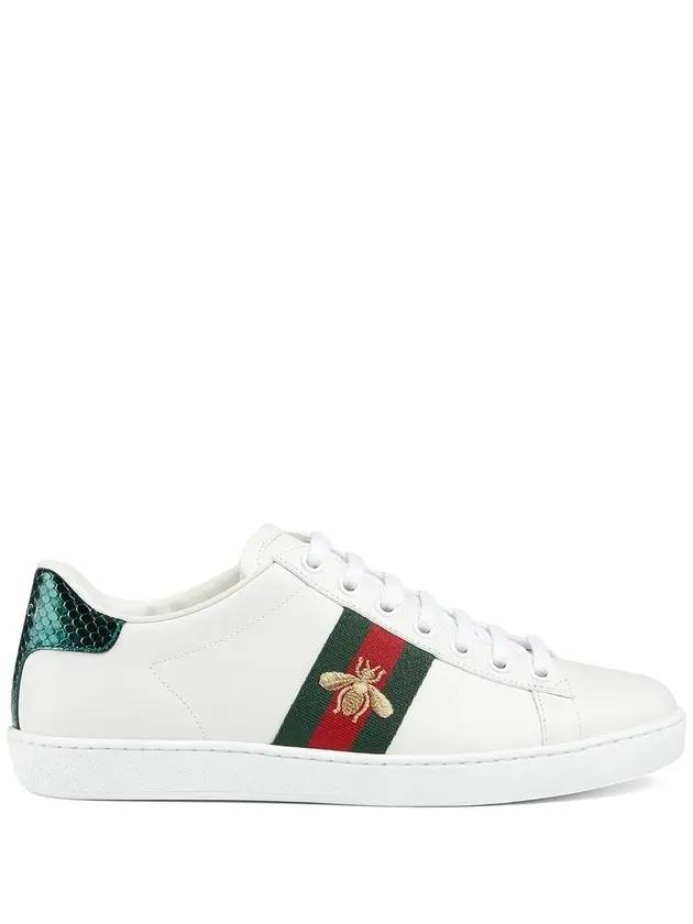 Ace Bee Embroidered Low Top Sneakers White - GUCCI - BALAAN 2