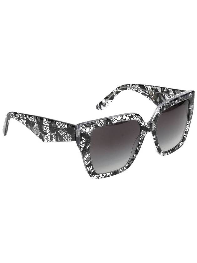 Eyewear Lace Detail Square Frame Sunglasses DG4438 - DOLCE&GABBANA - BALAAN 5