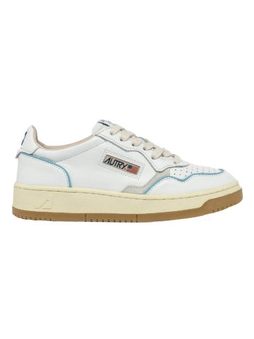 Suede Leather Low Top Sneakers White - AUTRY - BALAAN 1