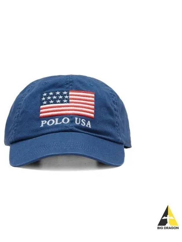 flag chino ball cap navy - POLO RALPH LAUREN - BALAAN 1