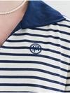 Stripe Collar Summer Short Dress Navy - METAPHER - BALAAN 8