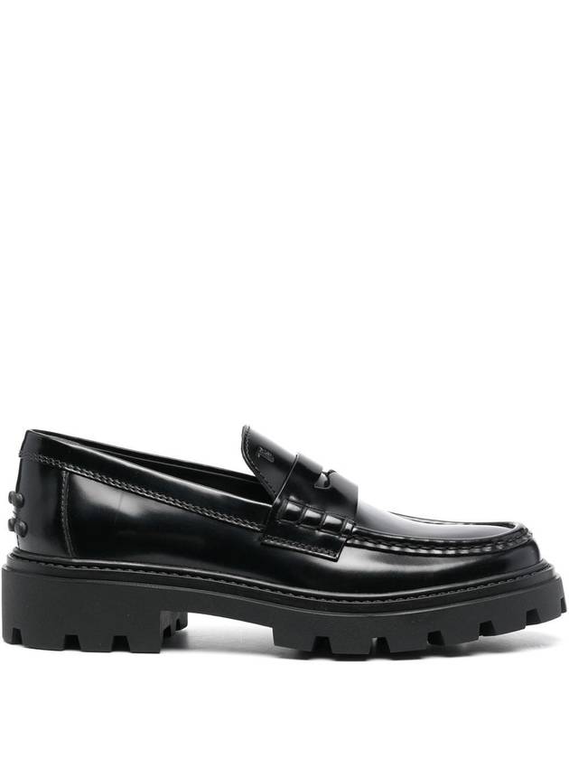 Leather Penny Loafers Black - TOD'S - BALAAN 5