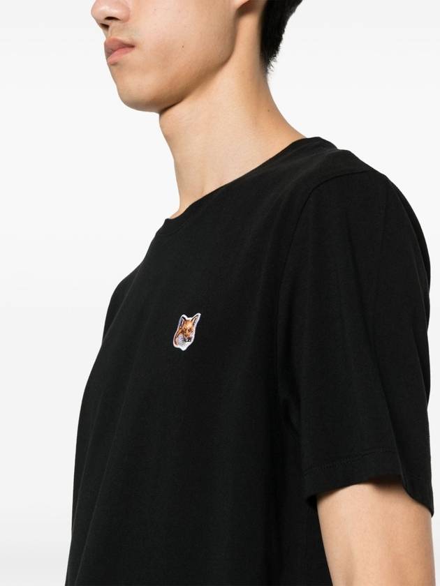 Fox Head Patch Classic Short Sleeve T-Shirt Black - MAISON KITSUNE - BALAAN 5