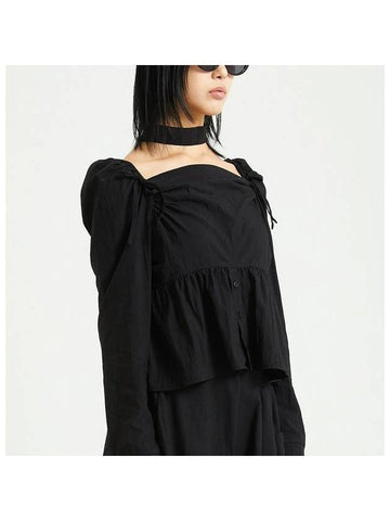 Choker Ribbon Blouse Black - RAWMANTICS - BALAAN 1