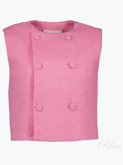 Bouclé Blazer Sleeveless Pink - AMI - BALAAN 2