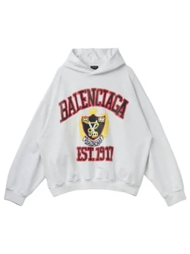 University logo hooded white t shirt hoodie - BALENCIAGA - BALAAN 1