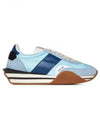 James Suede Lycra Low Top Sneakers Light Blue Cream - TOM FORD - BALAAN 2