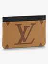 LV Big Logo Side-Up Monogram Grain Leather Card Wallet Brown - LOUIS VUITTON - BALAAN 2