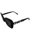 Lettering Cat Eye Sunglasses CH5422B C501T8 A71353 Black Logo - CHANEL - BALAAN 4