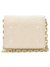 Embroidery Logo Chain Cald Wallet Beige - MAISON MARGIELA - BALAAN 3