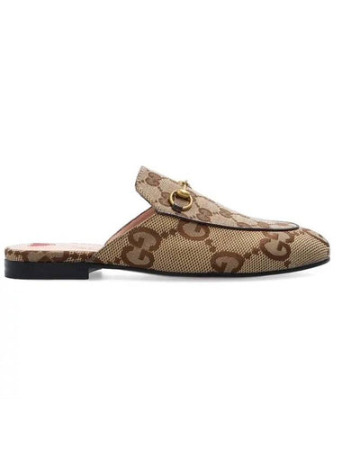 Princetown Jumbo GG Slipper Camel Ebony - GUCCI - BALAAN 1