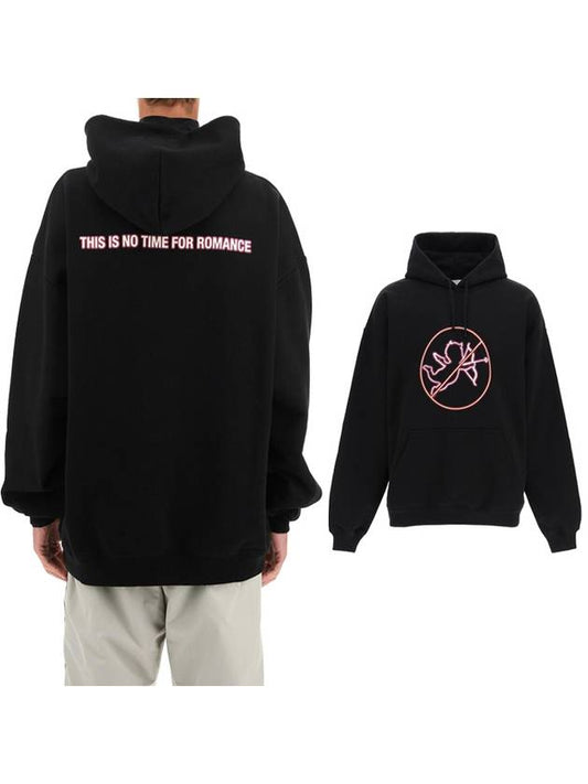 No Time For Romance Over Hoodie Black - VETEMENTS - BALAAN 2