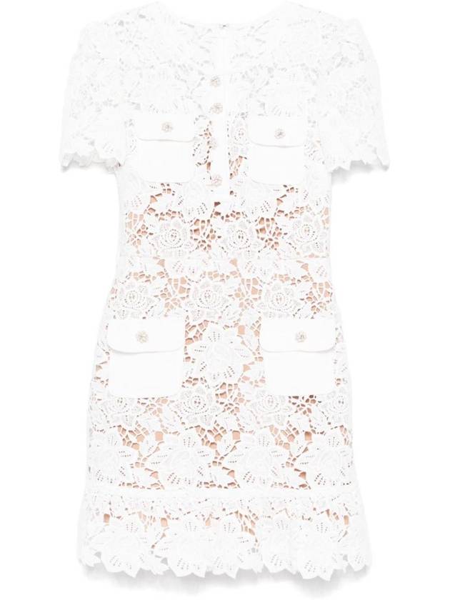 Self-Portrait Short Dress With Floral Lace - SELF PORTRAIT - BALAAN 1