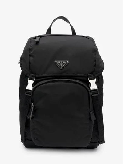 Re-Nylon Saffiano Leather Backpack Black - PRADA - BALAAN 2