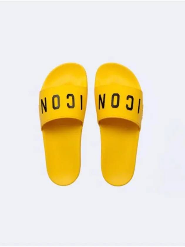 Men’s Icon Slippers Yellow - DSQUARED2 - BALAAN.