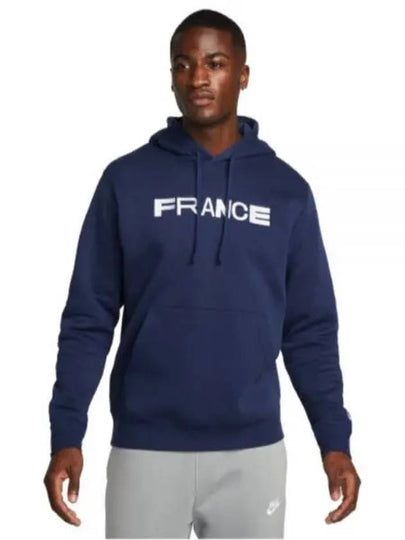 France Club Fleece Pullover Hoodie Navy - NIKE - BALAAN 2