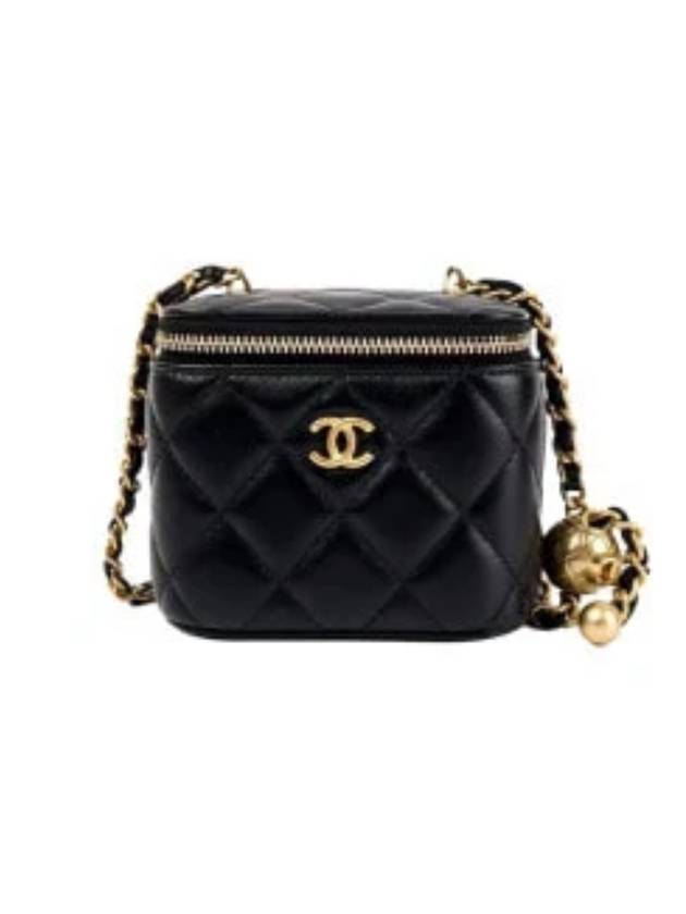 Gold Ball Square Vanity Mini Bag Black - CHANEL - BALAAN 1