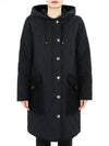 Women's Diamond Quilted Hoodie Single Coat Black - BURBERRY - BALAAN 2