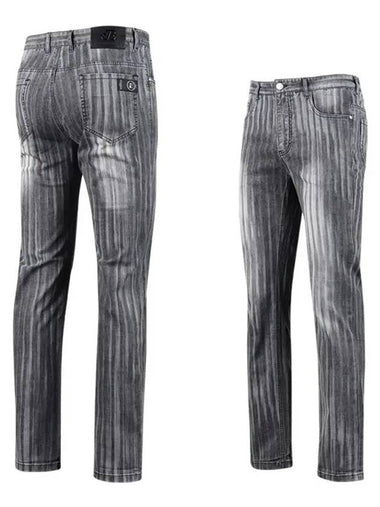 design striped washed spandex jeans JB4S501 - LUX GOLF - BALAAN 1