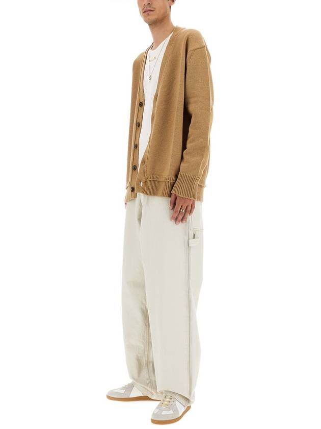 Elbow Patch Cardigan Beige - MAISON MARGIELA - BALAAN 3